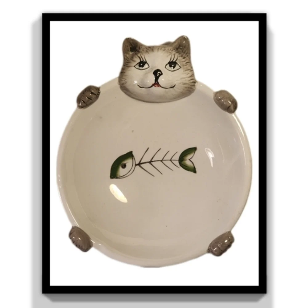 3D Ceramic Cat Dish